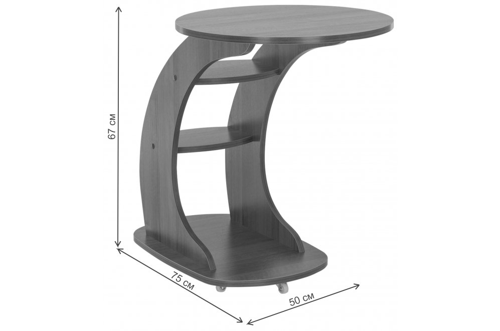 Приставной столик Leset Стелс венге