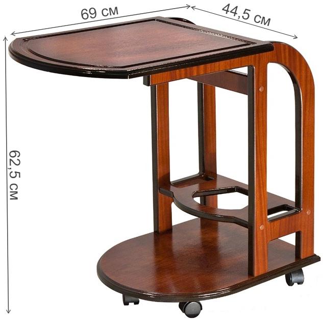 Сервировочный столик Оливер орех тёмный
