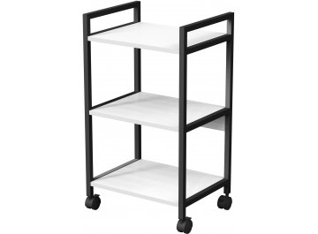 Сервировочный столик с полками cubos 10СМН.3.455 белый / черный