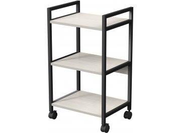 Сервировочный столик с полками cubos 10СМН.3.455 белый / черный