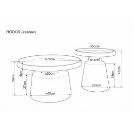 Комплект столиков Rodos