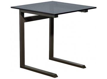 Приставной столик Асока прозрачный / серый