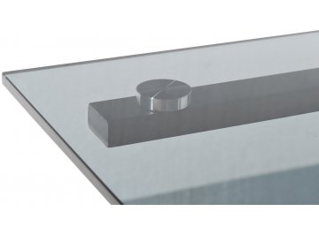 Приставной столик Асока прозрачный / серый