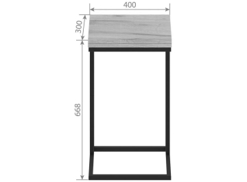 Приставной столик Skyland Comp CD 4030 сосна эдмонт / черный