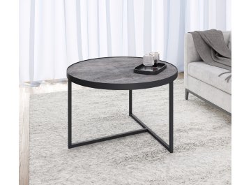 Журнальный столик ROUND белый/черный