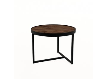 Журнальный столик ROUND брауни/черный
