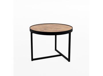 Журнальный стол ROUND teakwood/черный