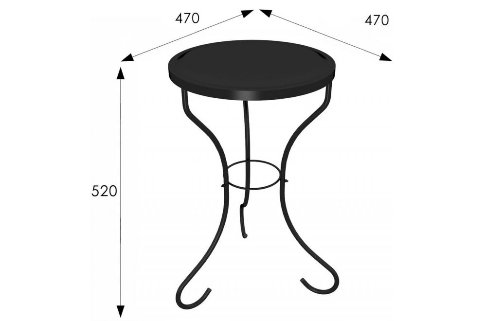 Журнальный стол SHT-CT10 чёрный муар