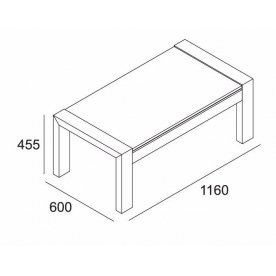Журнальный стол M1302 со стеклом венге / черный