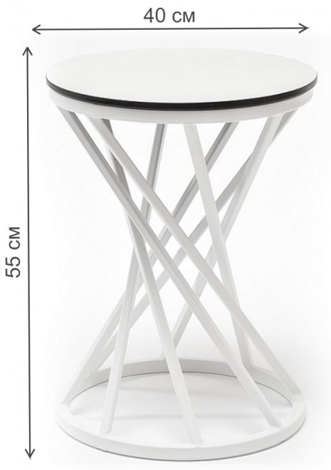 Журнальный стол Монши молочный / белый