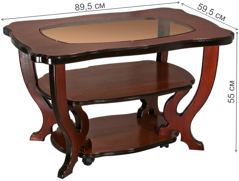 Журнальный столик Августа орех тёмный