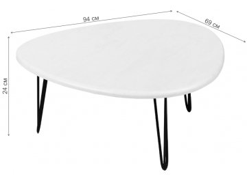 Журнальный столик Дадли белый бетон