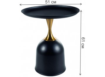 Журнальный столик Libra 51 черный / золотой