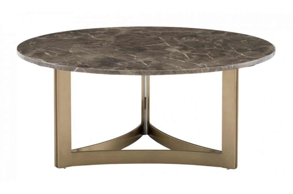 Журнальный столик Селин 90x90 серый / золотой