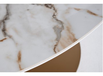 Журнальный столик Коре 82 белый / бронза