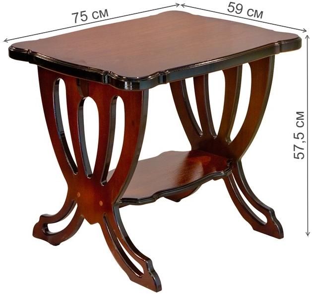 Журнальный столик Корсика орех тёмный