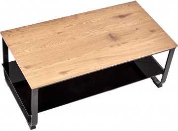 Журнальный столик Козе 105/55/45 дуб золотой / черный