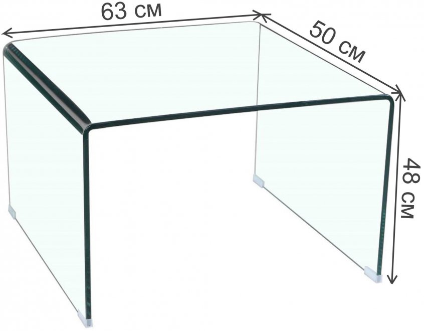 Журнальный столик Лейса 2 прозрачный