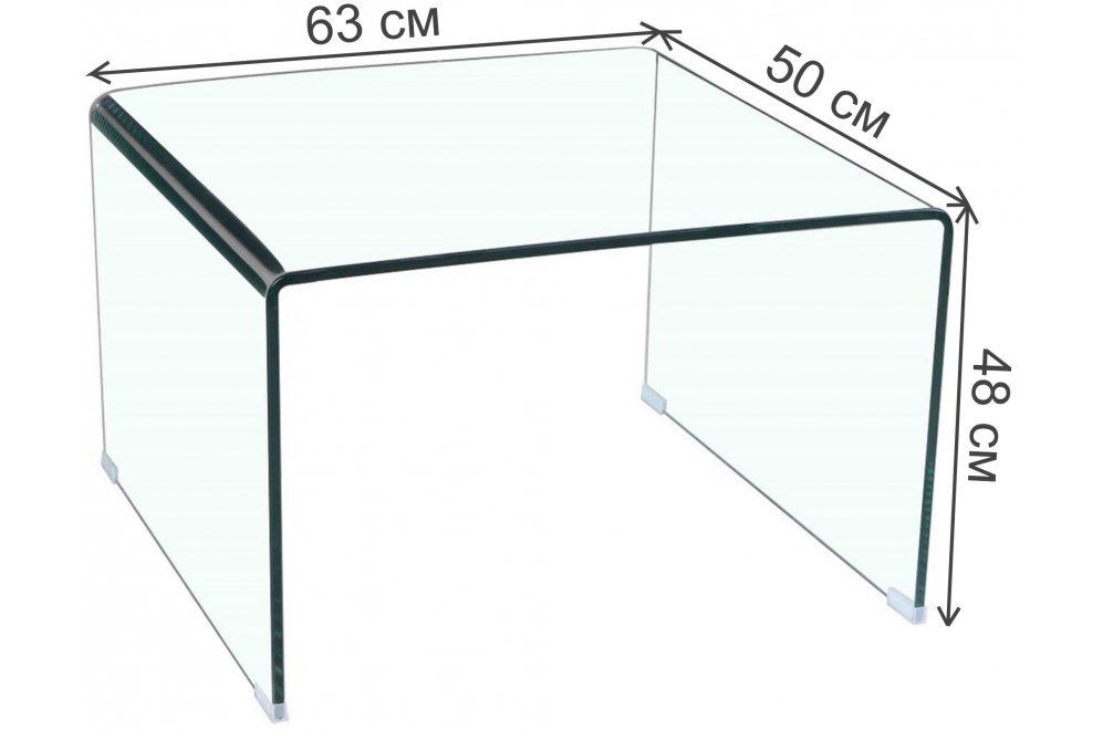 Журнальный столик Лейса 2 прозрачный