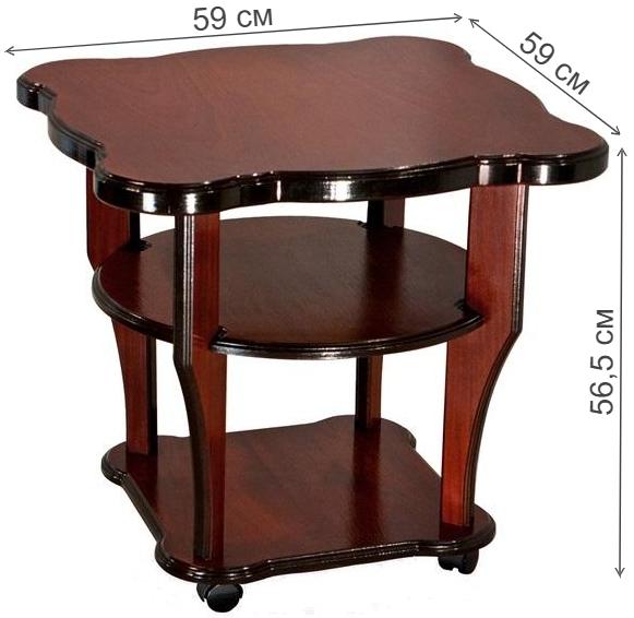 Журнальный столик Луи орех тёмный