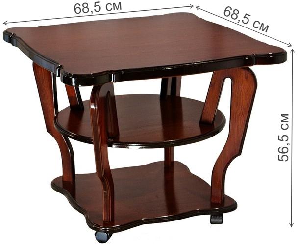 Журнальный столик Россэль орех тёмный