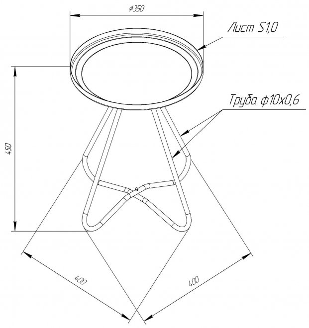 Журнальный столик SHT-CT3 черный муар
