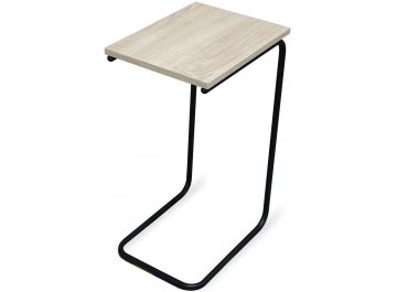 Приставной столик SHT-CT9 дуб беленый / черный муар