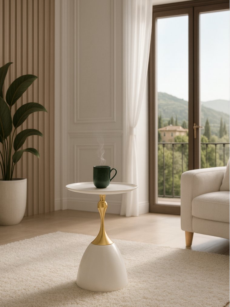 Журнальный столик Piana белый / золото