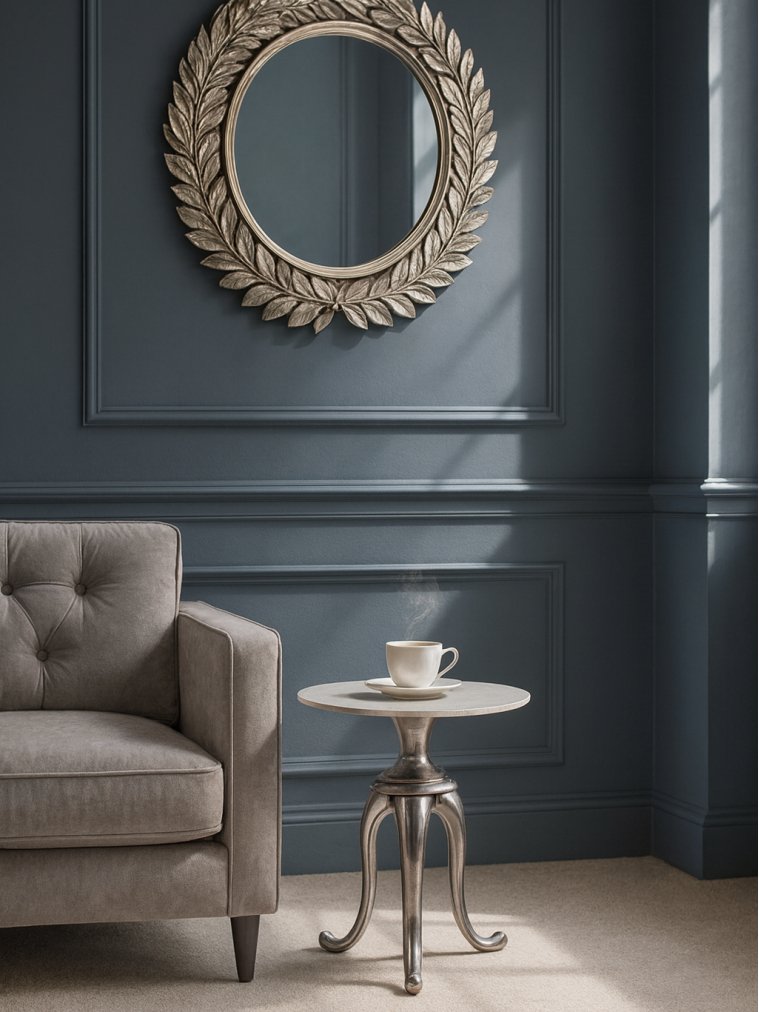 Журнальный столик Snake белый / хром