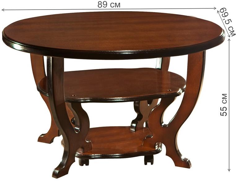 Журнальный столик Виктор орех тёмный