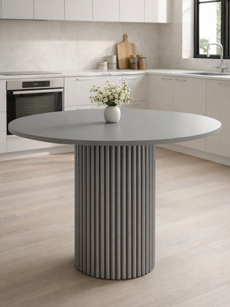 Деревянный стол Барел 100 серый / каркас серый