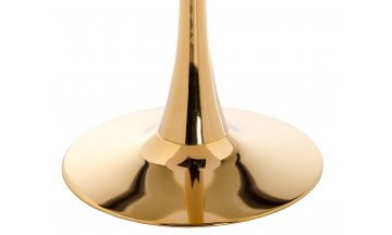 Деревянный обеденный стол Dorian 70x75 бежевый / золотой