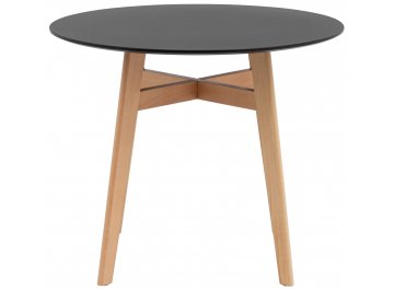 Обеденный стол Гарфильд Круглый черный