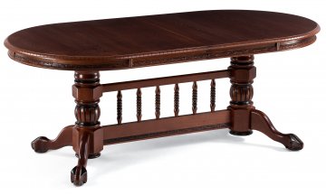 Деревянный обеденный стол Кантри крем с золотой патиной