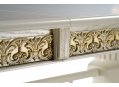 Деревянный стол Кассиль крем / золотая патина