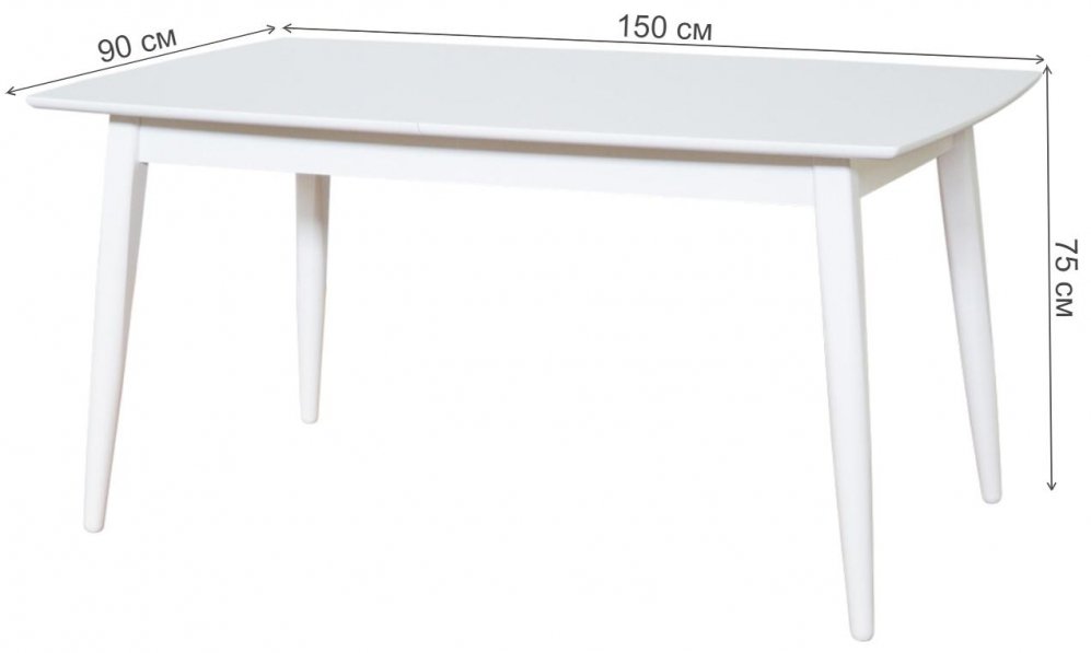 Деревянный стол Самурай-2 белая эмаль