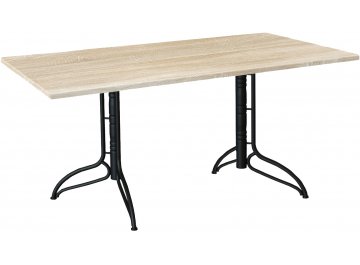 Обеденный стол SHT-TU20/120/80 МДФ дуб сонома светлый / черный муар