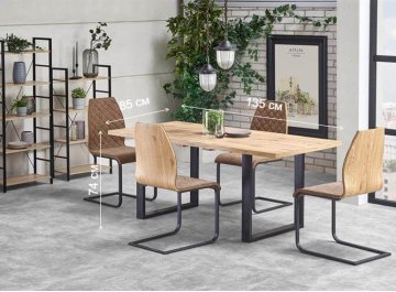 Обеденный стол Venom дуб вотан / черный