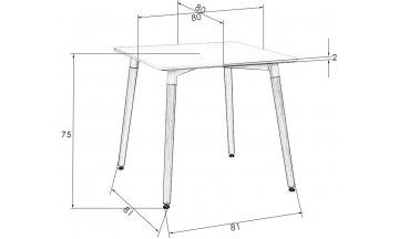 Деревянный стол Serra