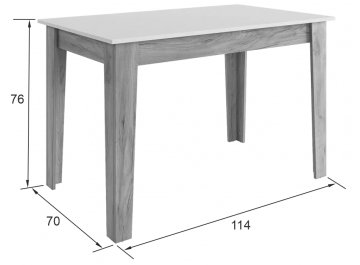 Деревянный стол Цезарь 114-164х70