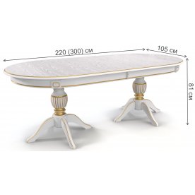 Деревянный стол Йорк 220/105-ОВШ