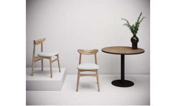 Деревянный обеденный стол RADIUS teakwood/черный