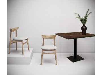 Обеденный стол SIMPLE белый/черный