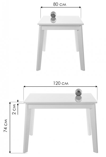 Стеклянный стол Арья белый / дуб монтана