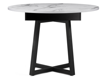 Круглый стол Регна черный / белый