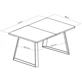 Стеклянный стол Танго ПР-1 БЛ ст-БЛ 91-1 ЧР