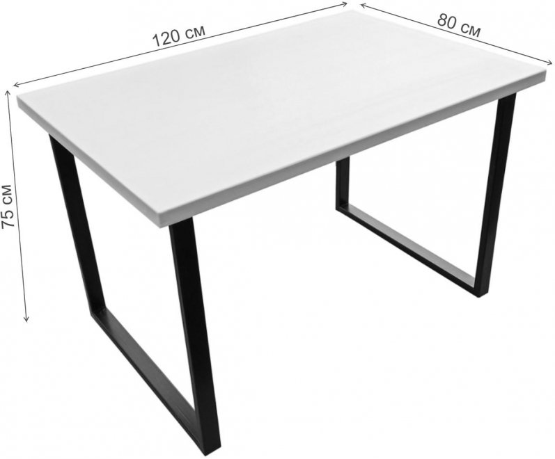 Деревянный стол Loft 120х80 темный дуб