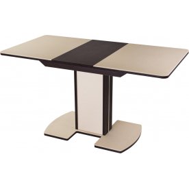 Стол Альфа ПР-1 КМ венге / камень 06 / ножка 05-1 венге / крем