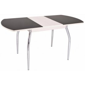 Стол Чинзано ПО-1 молочный дуб / кофе / ножка 01 хром