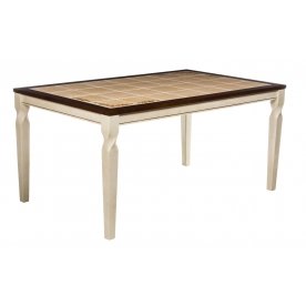 Стол ЭМИР (CT 3760P LEG D) античный белый / темный дуб